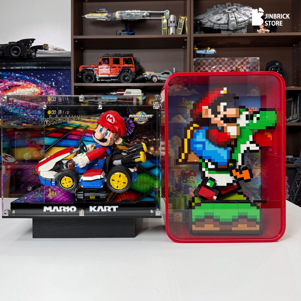 Acrylic Display Case For 72037 LEGO® Mario Kart™ – Mario & Standard Ka