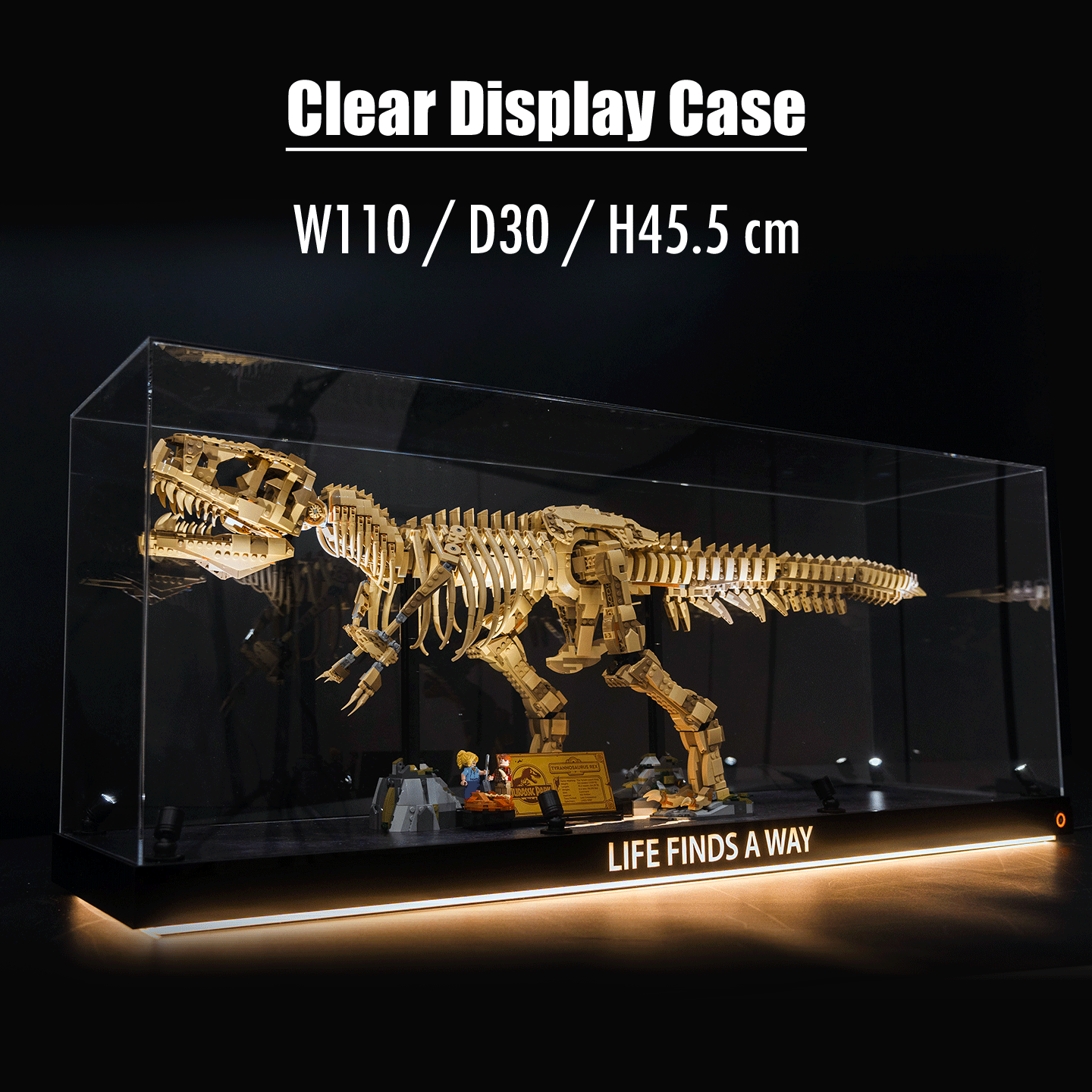 【Premium】Display Case for LEGO 76968 Dinosaur Fossils: T. rex
