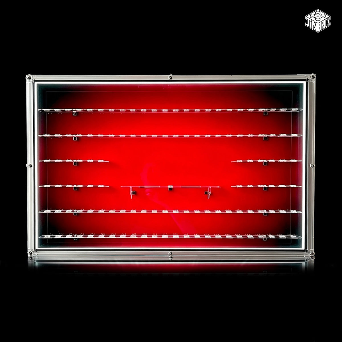 Wall mounted Display Case for lego Marvel Brick-Built Logo & Marvel Minifigure