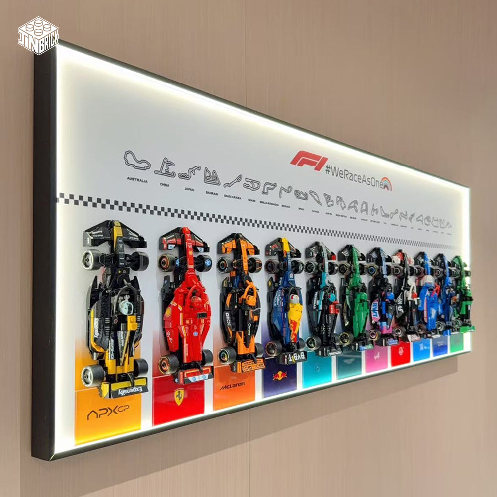 Plus Wall Display Frame For LEGO® Speed Champions F1 11/12 Cars