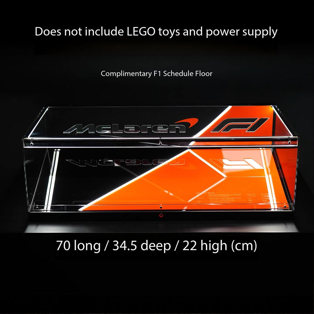 【Premium】LED Display Case for LEGO F1 Race Cars