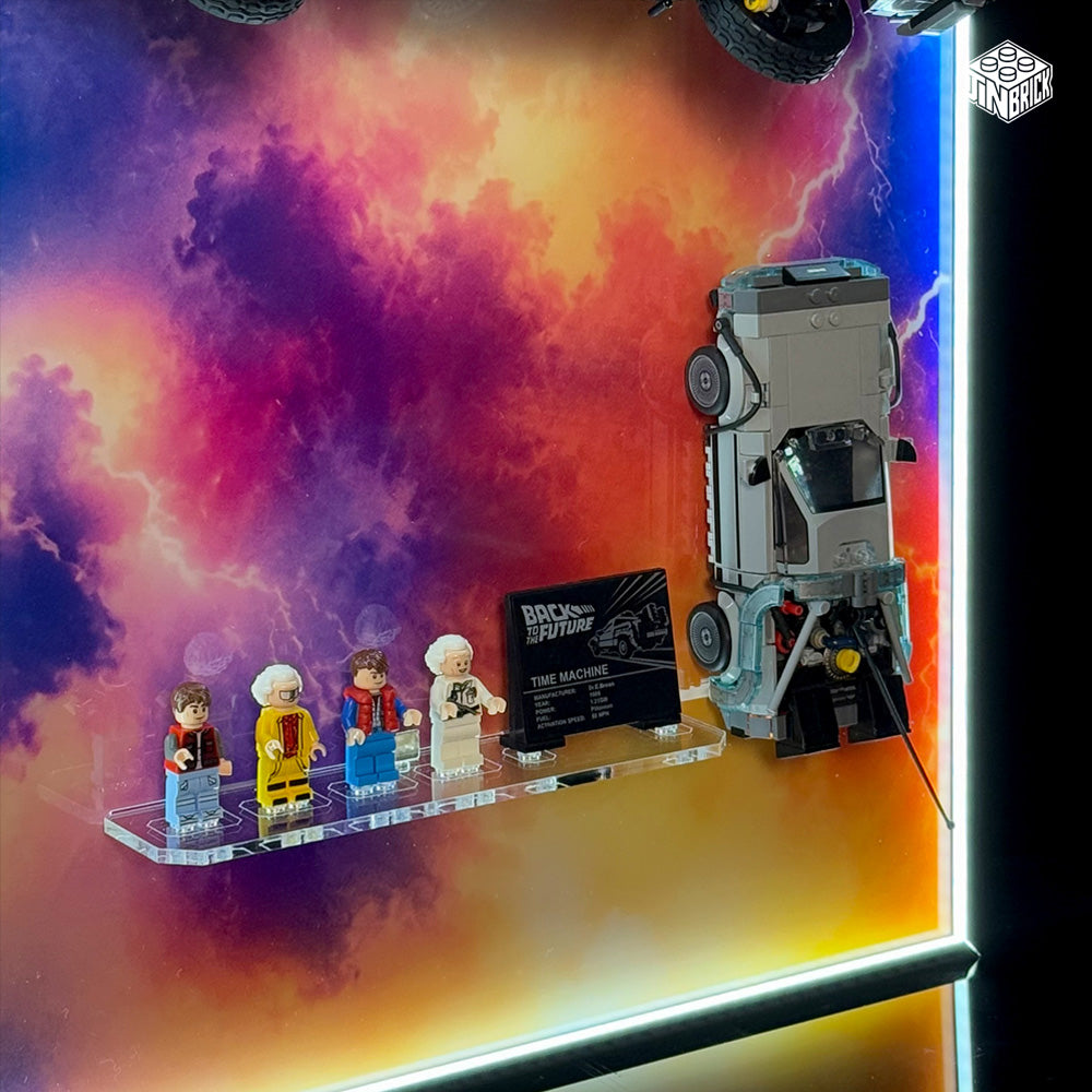Wall Frame for LEGO Icons 10300 And Speed Champions 77256 Back to the Future Time Machine