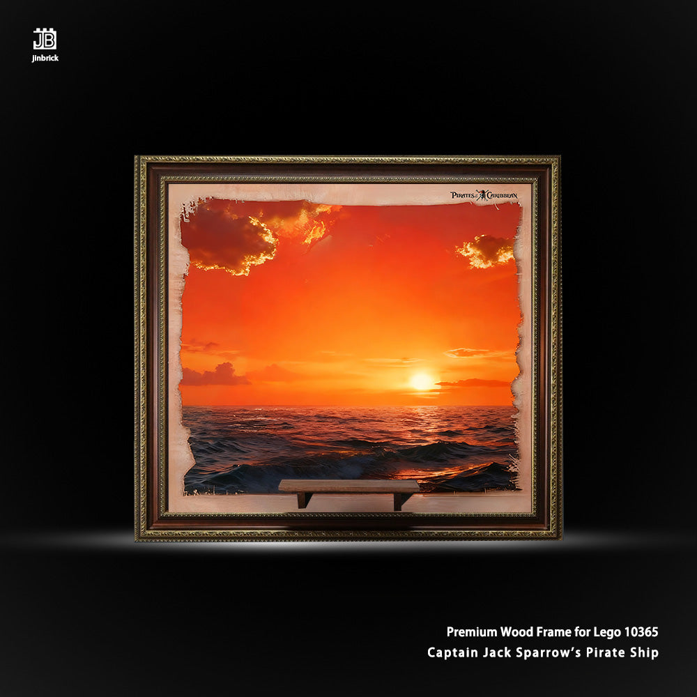 Premium Wood Frame for Lego 10365 Captain Jack Sparrow's Pirate Ship