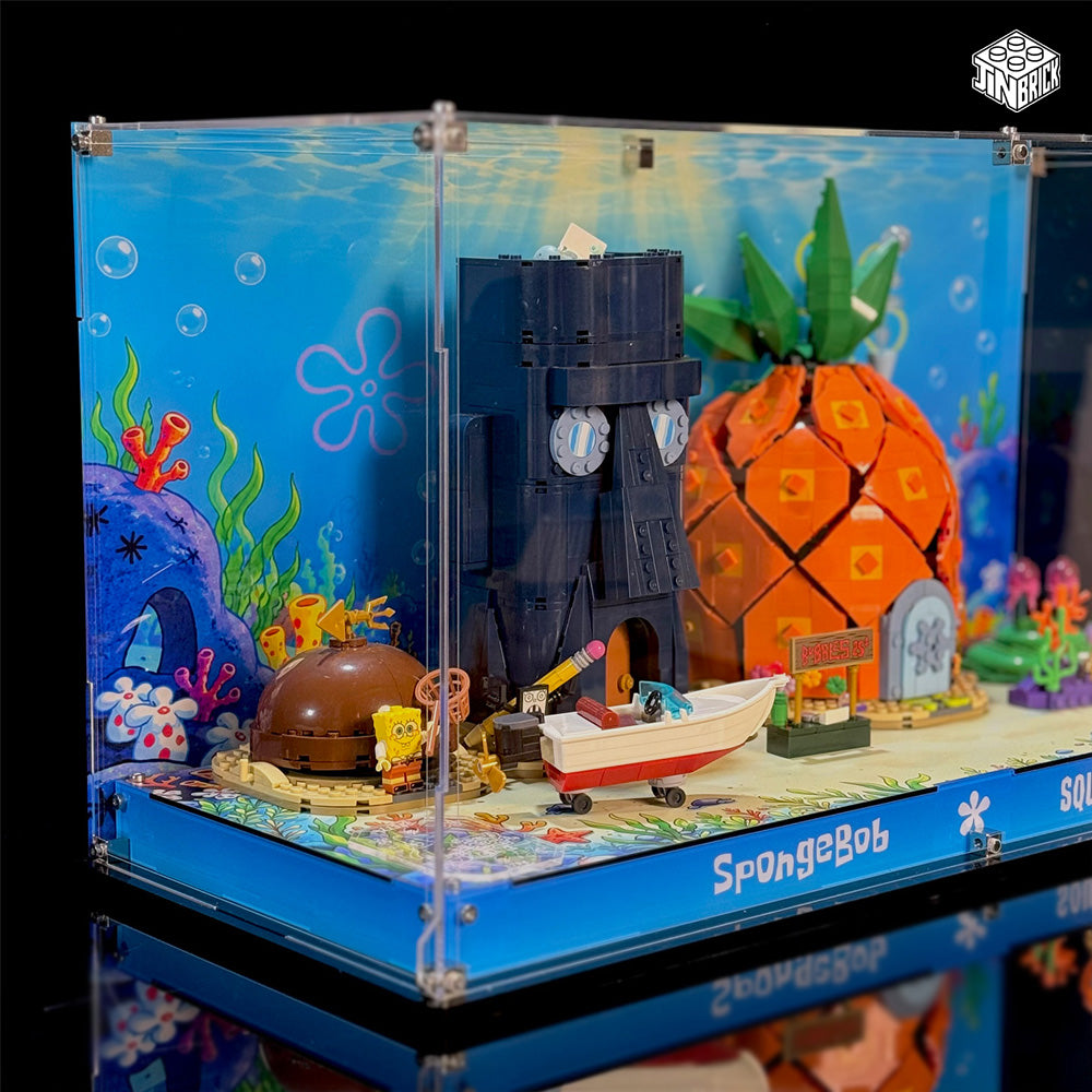 Acrylic Display Case for LEGO Icons 11386 SpongeBob SquarePants: Bikini Bottom