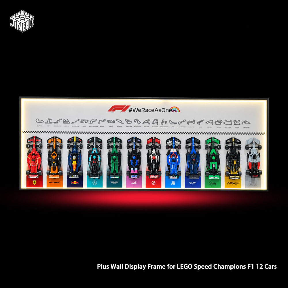 Plus Wall Display Frame For LEGO® Speed Champions F1 11/12 Cars