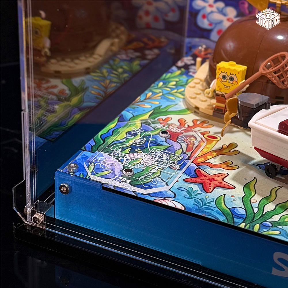 Acrylic Display Case for LEGO Icons 11386 SpongeBob SquarePants: Bikini Bottom