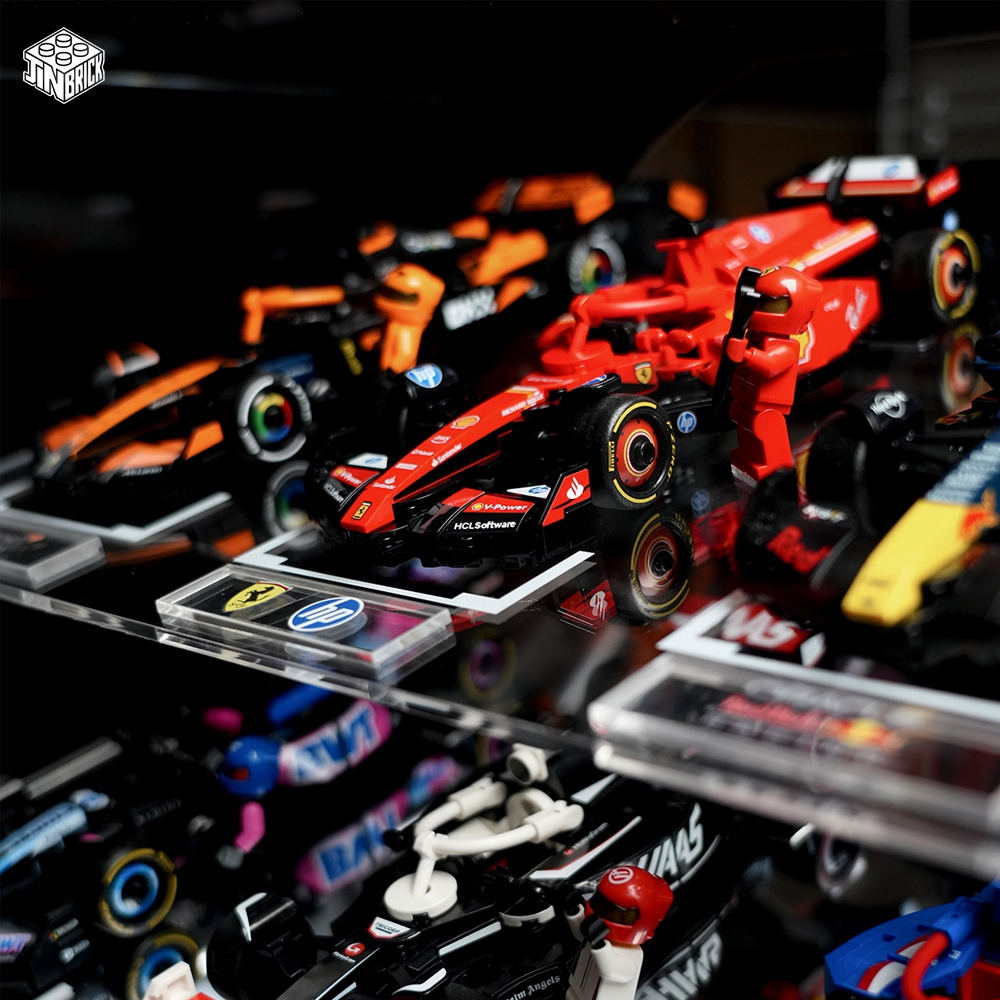 【Premium】Display Case For LEGO 12 Speed Champions F1 Race cars