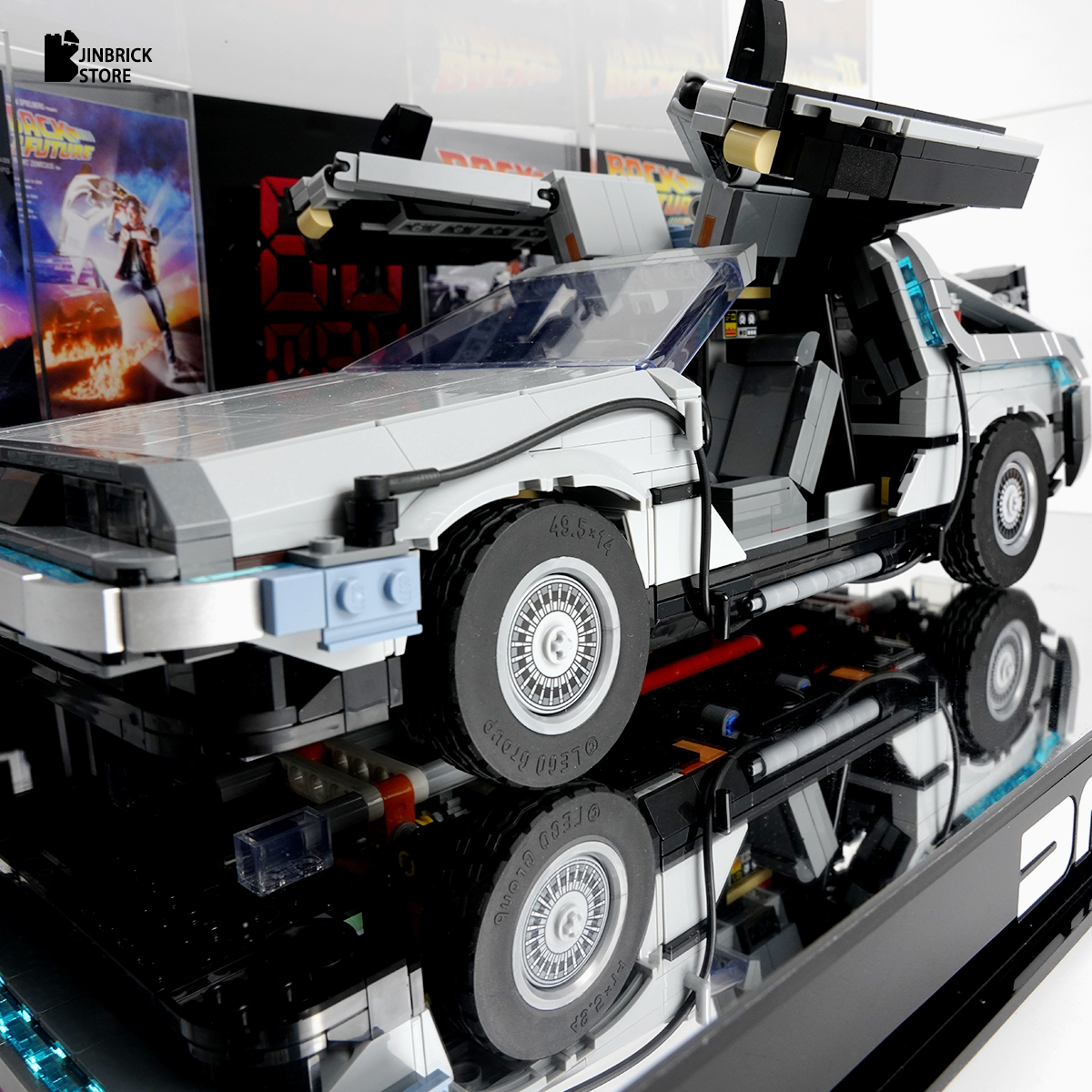 【Premium】Display Case for LEGO 10300 Back to the Future Time Machine