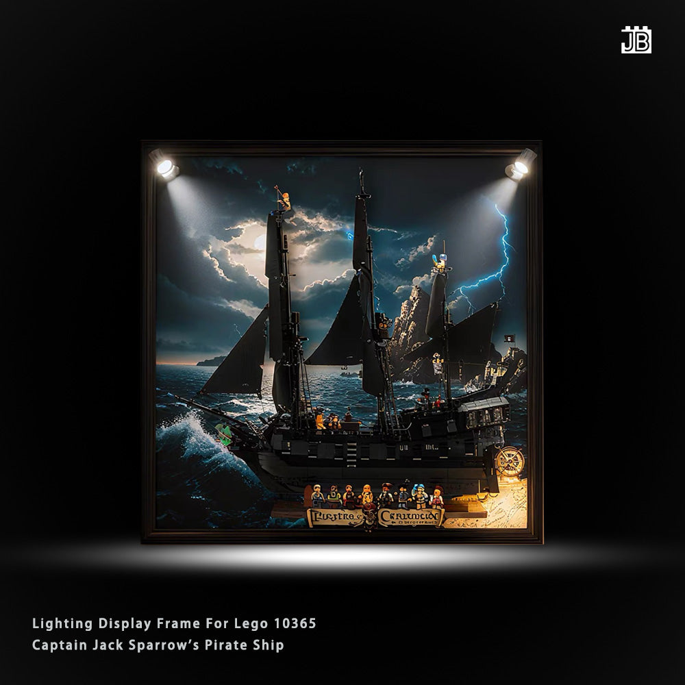 Big Lighting Display Frame For Lego ICONS 10365 Captain Jack Sparrow's Pirate Ship