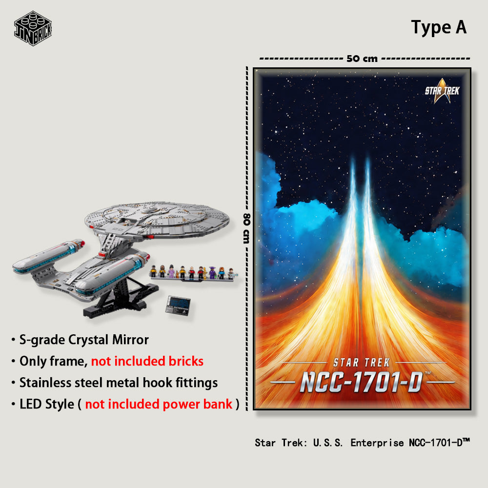 Display frame For LEGO® Icons 10356 Star Trek U.S.S. Enterprise NCC-1701-D™