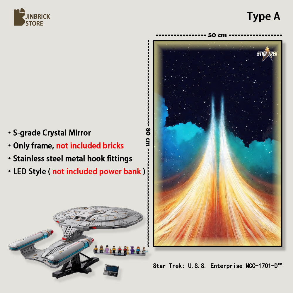 Display frame For LEGO® Icons 10356 Star Trek U.S.S. Enterprise NCC-1701-D™