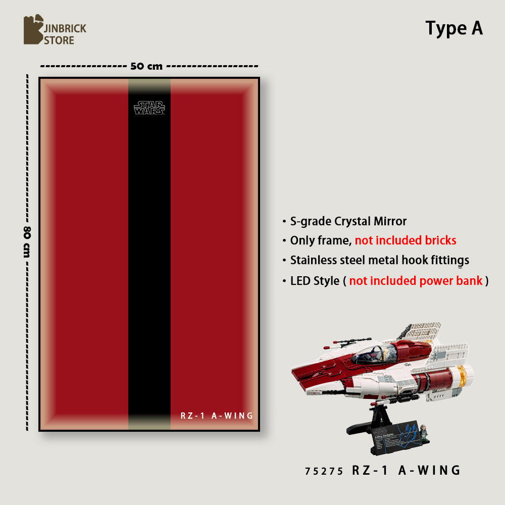 Display frame For LEGO® UCS Star Wars™ 75275 RZ-1 A-wing Starfighter™
