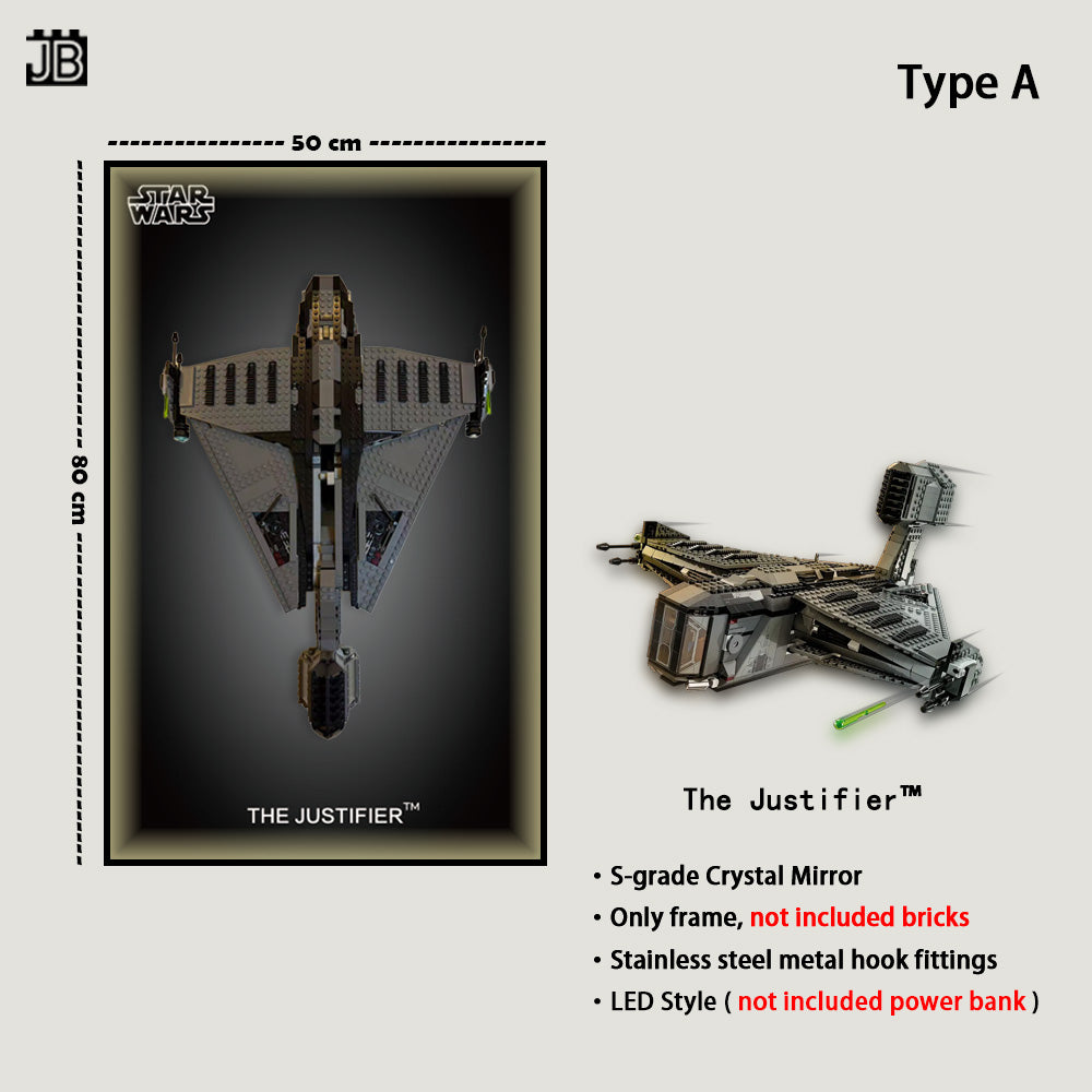 Wall frame for LEGO® 75323 Star Wars™ The Justifier™