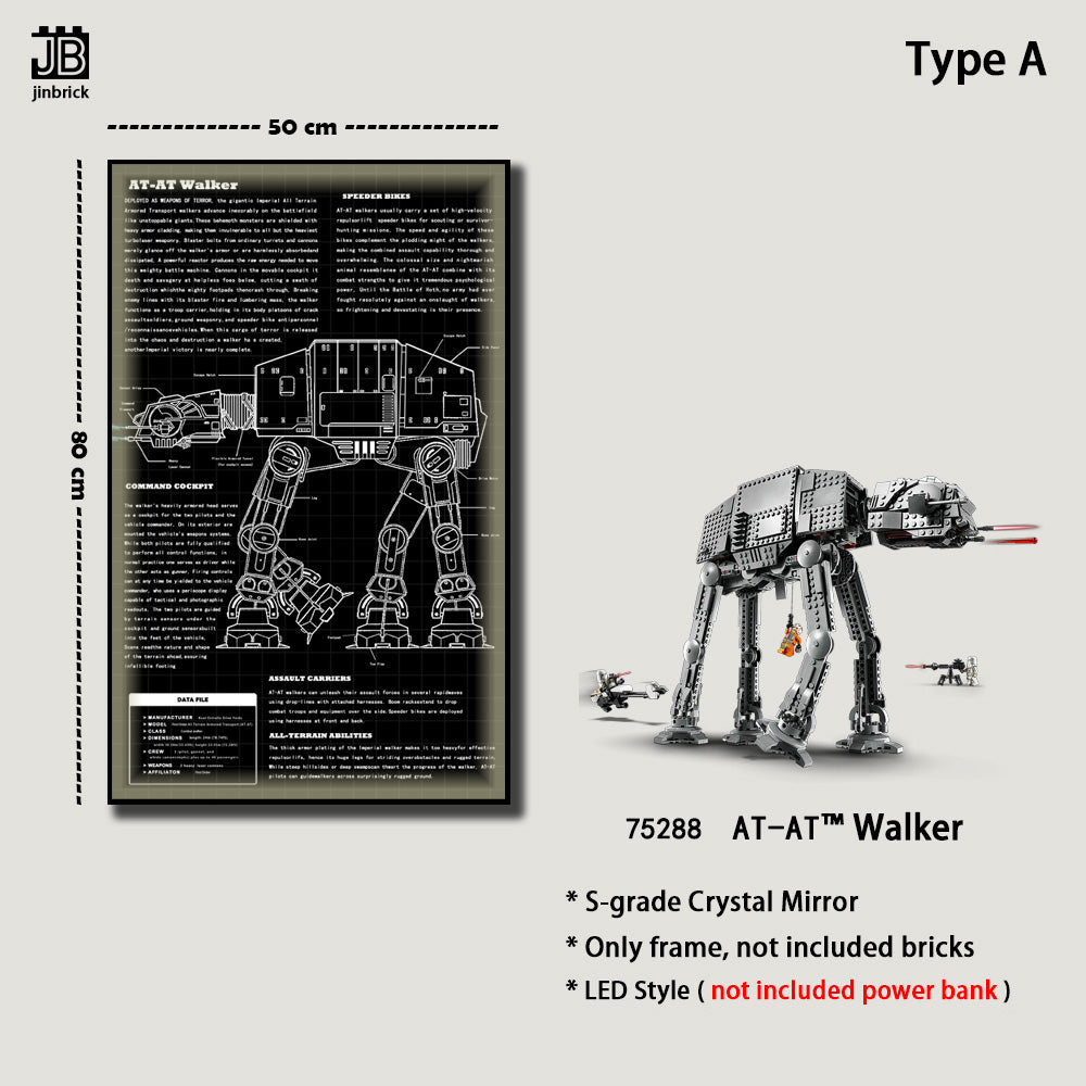 Display frame For Lego 75288 Star Wars AT-AT™ Walker