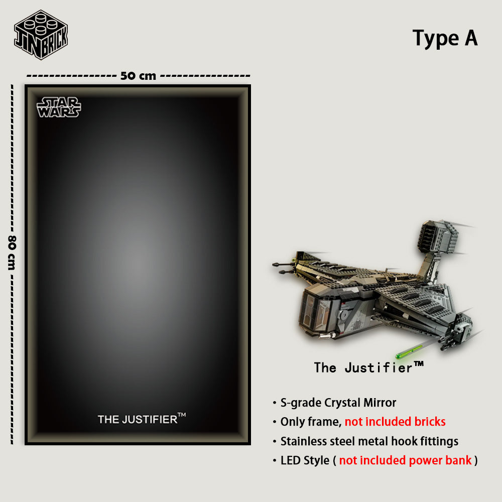 Wall frame for LEGO® 75323 Star Wars™ The Justifier™