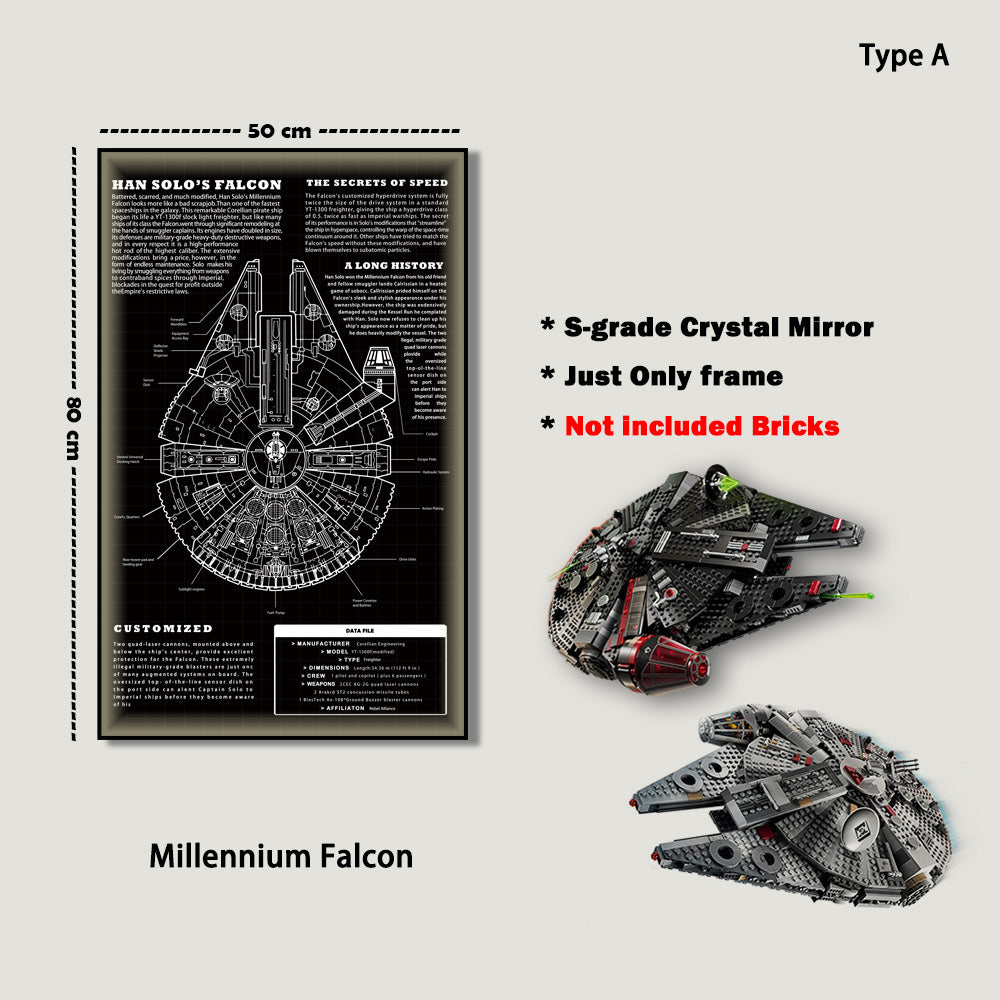 Display Frame For LEGO® Star Wars™ Millennium Falcon™ 75389/75257/7510