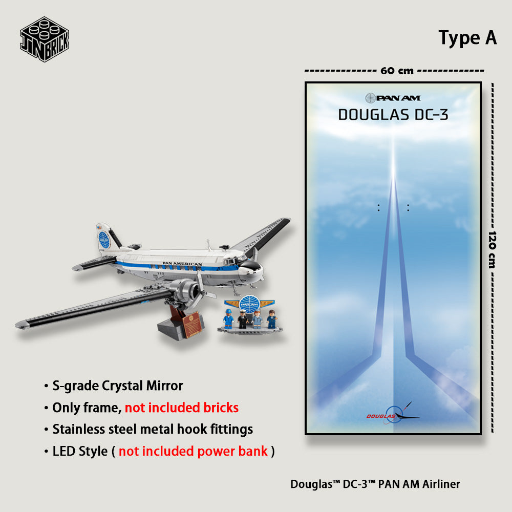 Wall Frame For LEGO LEGO Icons 11378 Douglas™ DC-3™ PAN AM Airliner