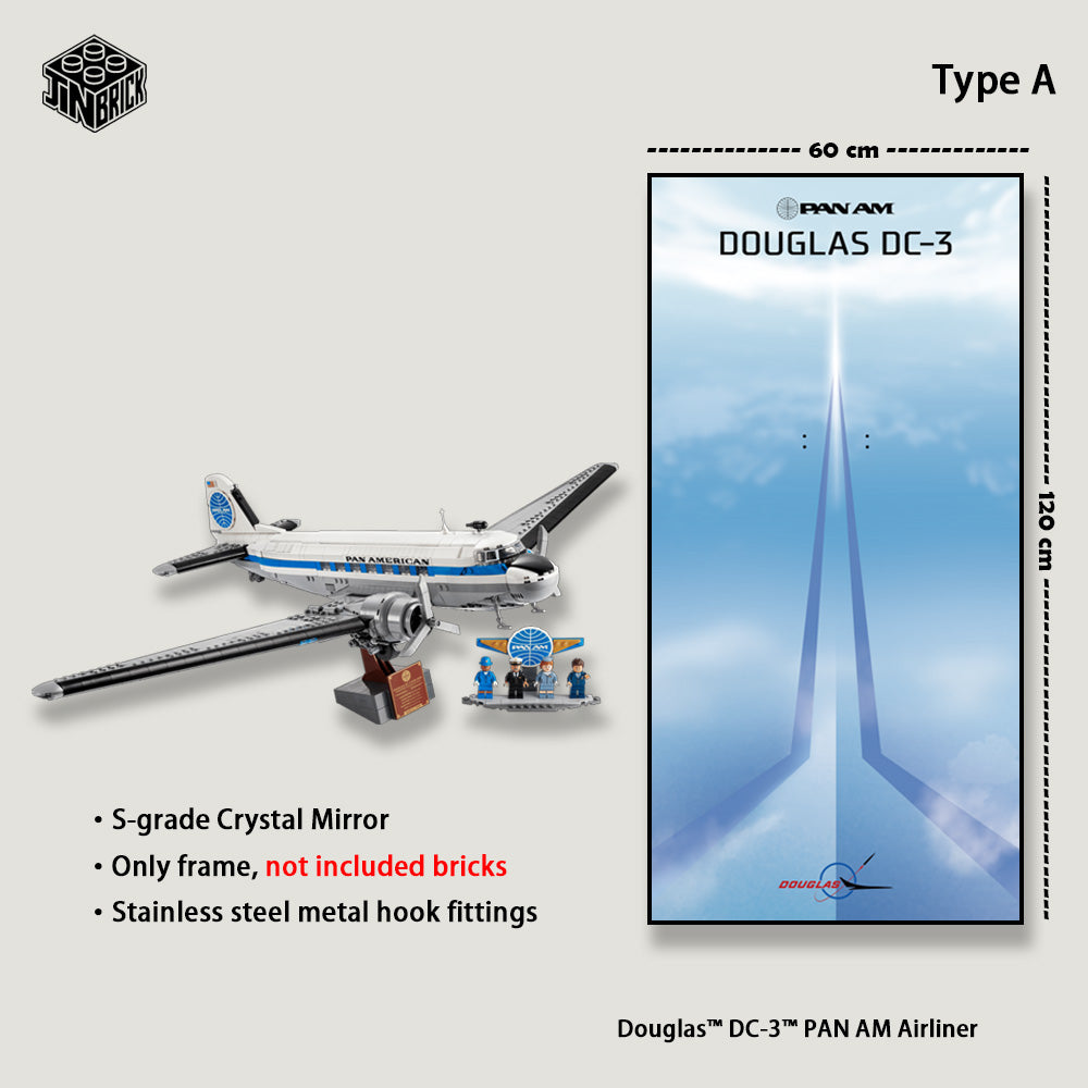 Wall Frame For LEGO LEGO Icons 11378 Douglas™ DC-3™ PAN AM Airliner