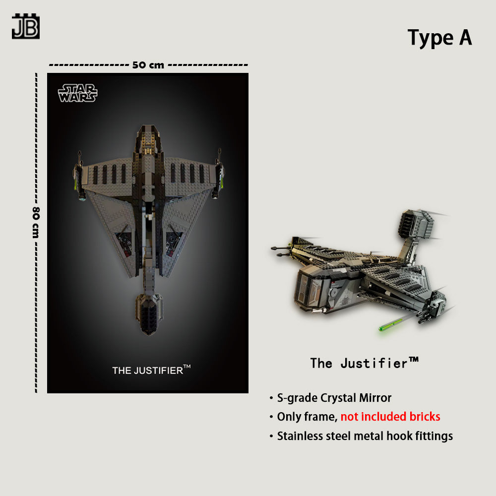 Wall frame for LEGO® 75323 Star Wars™ The Justifier™