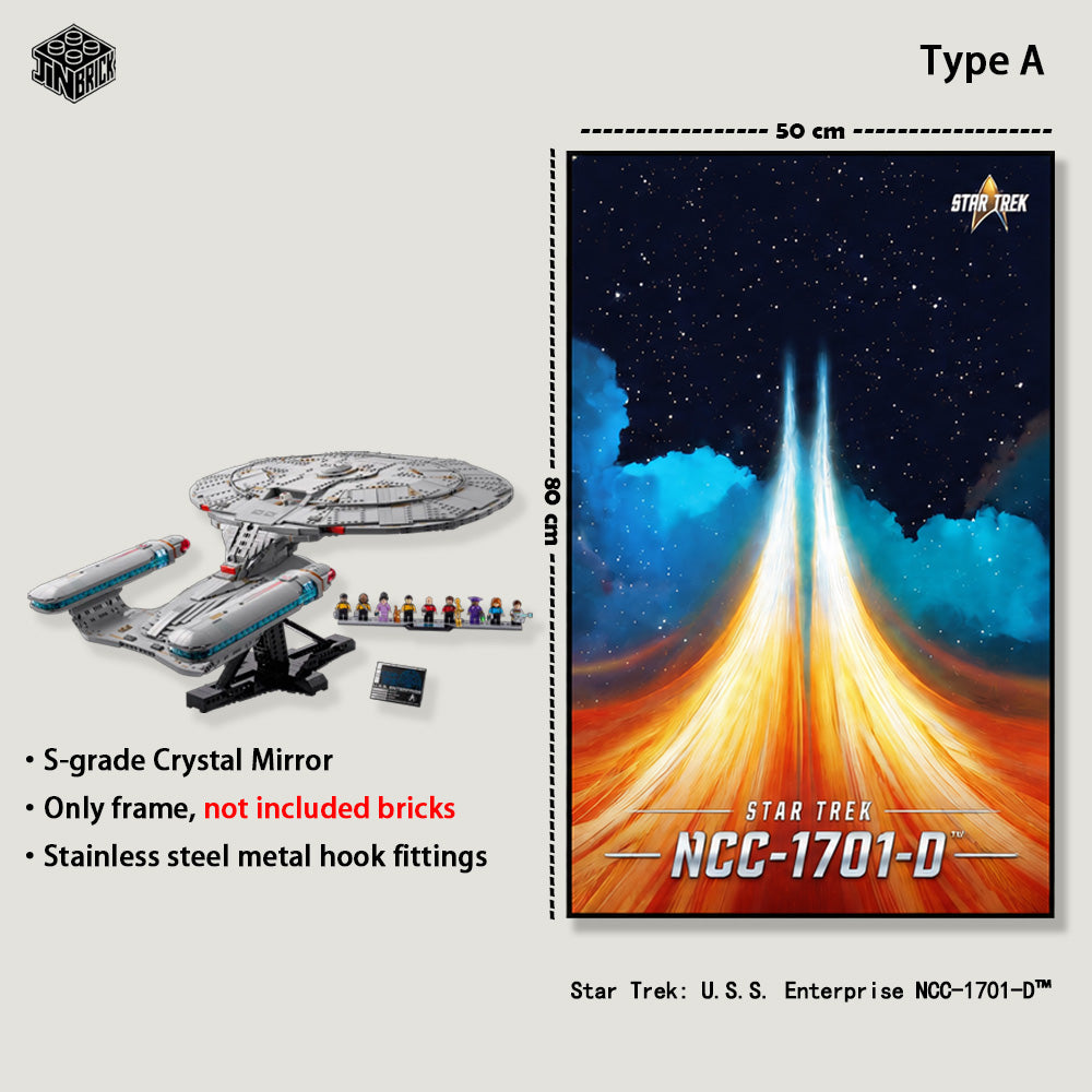 Display frame For LEGO® Icons 10356 Star Trek U.S.S. Enterprise NCC-1701-D™