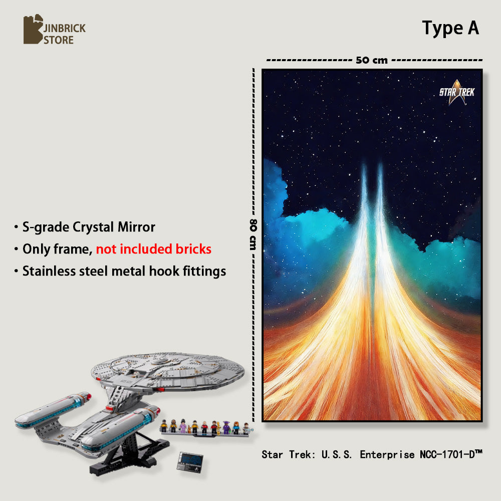 Display frame For LEGO® Icons 10356 Star Trek U.S.S. Enterprise NCC-1701-D™