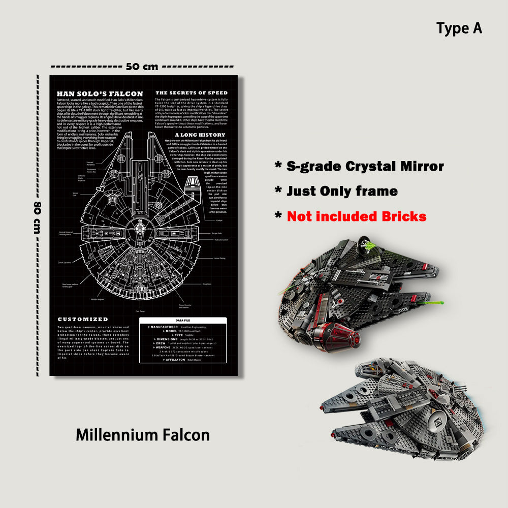 Display Frame For LEGO® Star Wars™ Millennium Falcon™ 75389/75257/75105