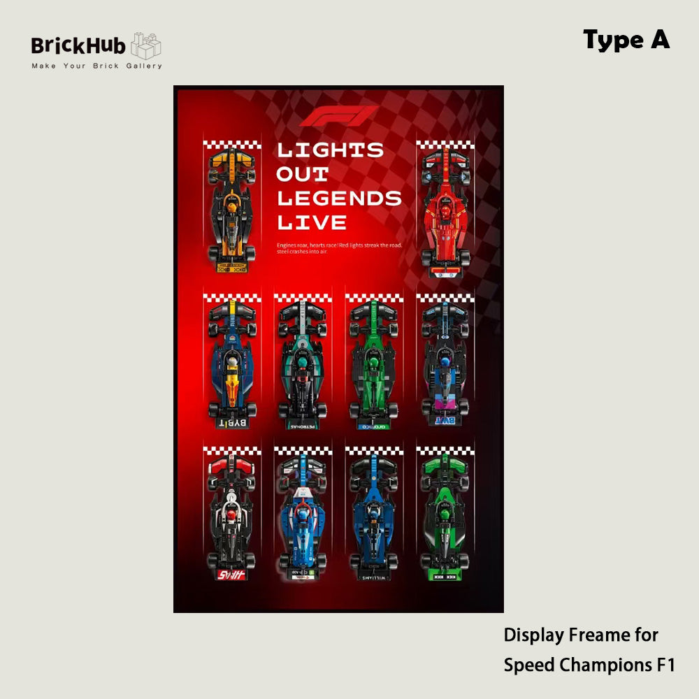 Display Frame For LEGO® Speed Champions F1® Race
