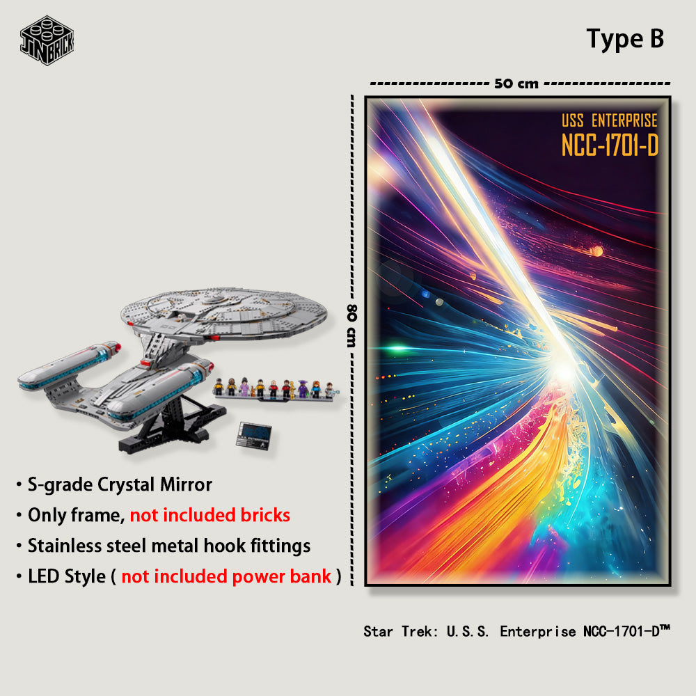 Display frame For LEGO® Icons 10356 Star Trek U.S.S. Enterprise NCC-1701-D™