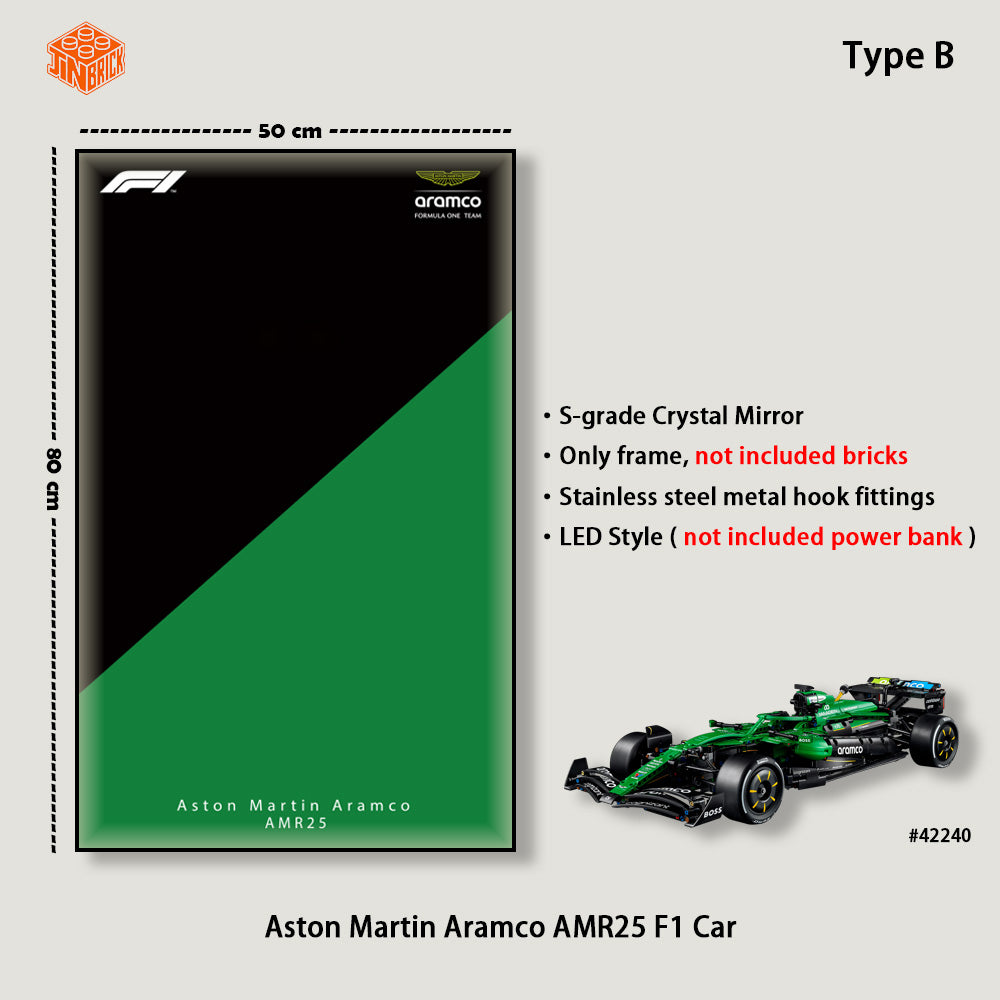 Wall Display for 42240 LEGO® Technic™  Aston Martin Aramco AMR25 F1® Car