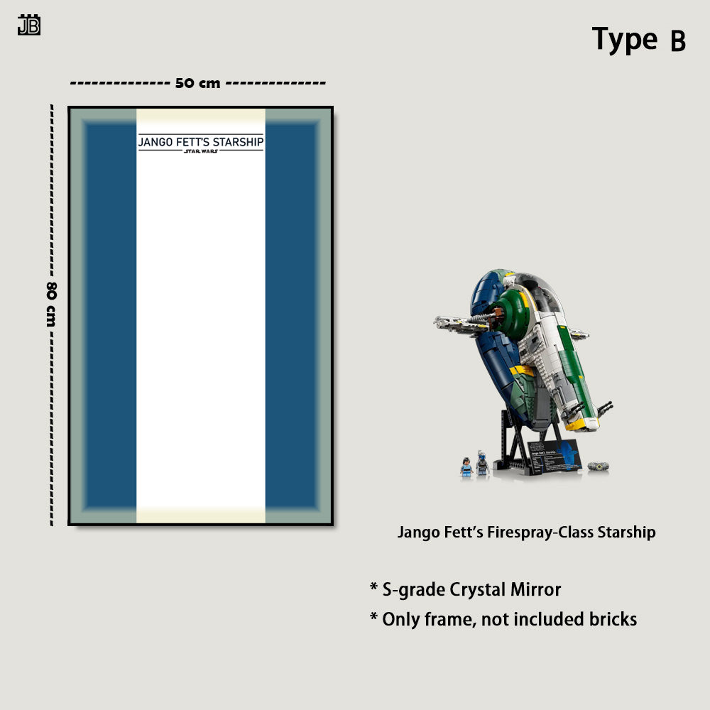 Wall frame for LEGO® Star Wars™ 75409 Jango Fett's Firespray-Class Starship