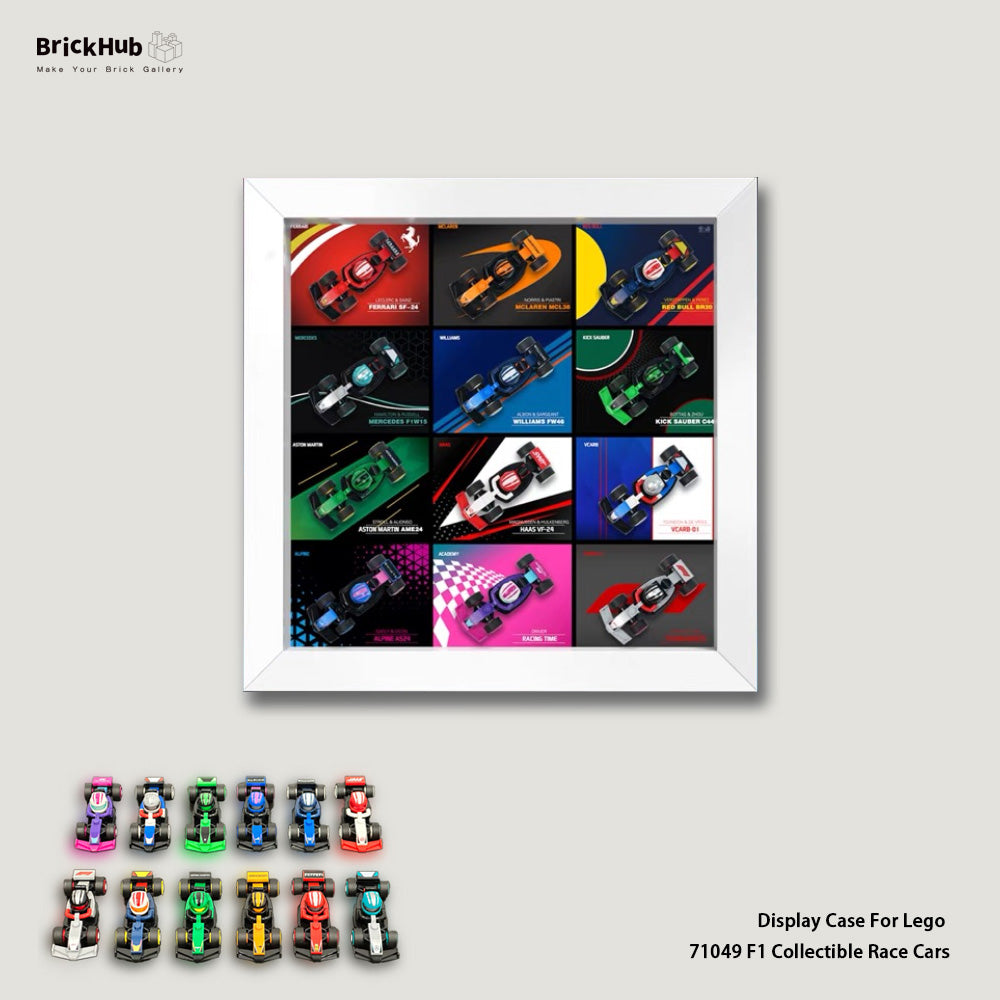 Big Display Case For LEGO® 71049 F1® Collectible Race Cars