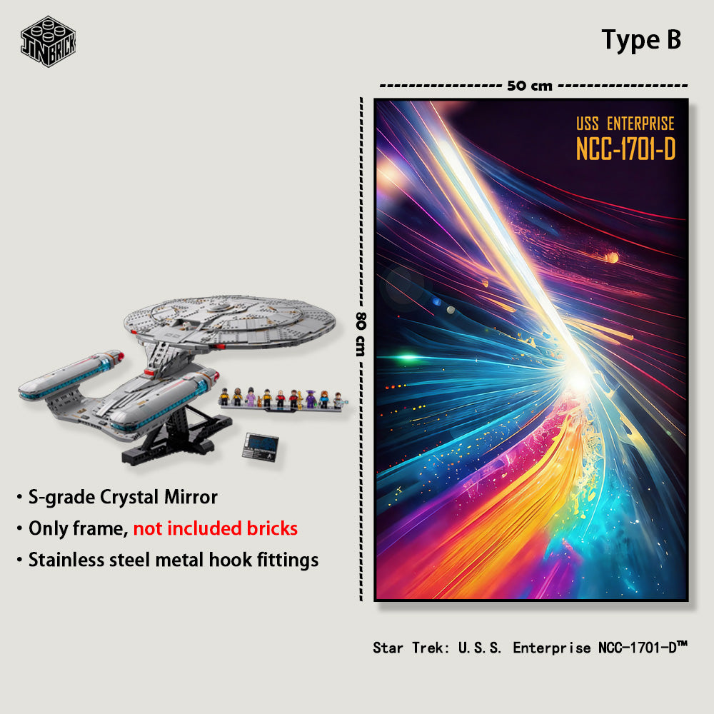 Display frame For LEGO® Icons 10356 Star Trek U.S.S. Enterprise NCC-1701-D™