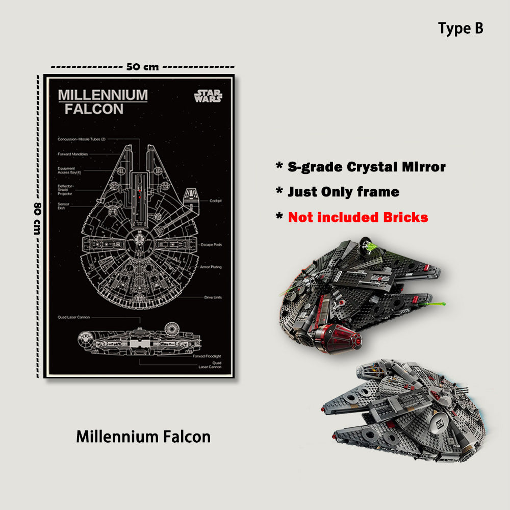 Display Frame For LEGO® Star Wars™ Millennium Falcon™ 75389/75257/7510