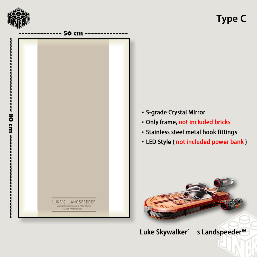 Display Wall frame For LEGO® UCS 75341 Star Wars™  Luke Skywalker’s Landspeeder™