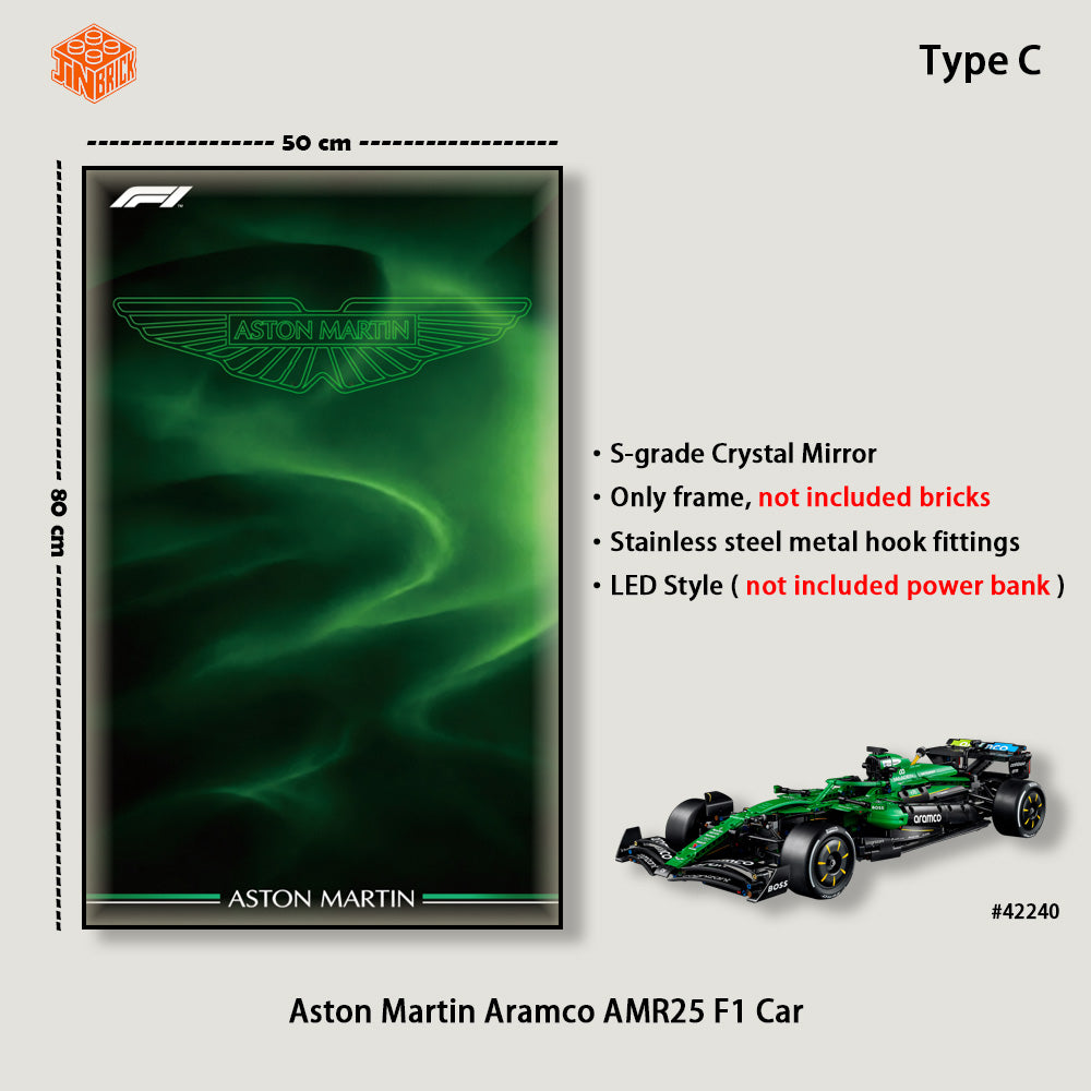 Wall Display for 42240 LEGO® Technic™  Aston Martin Aramco AMR25 F1® Car