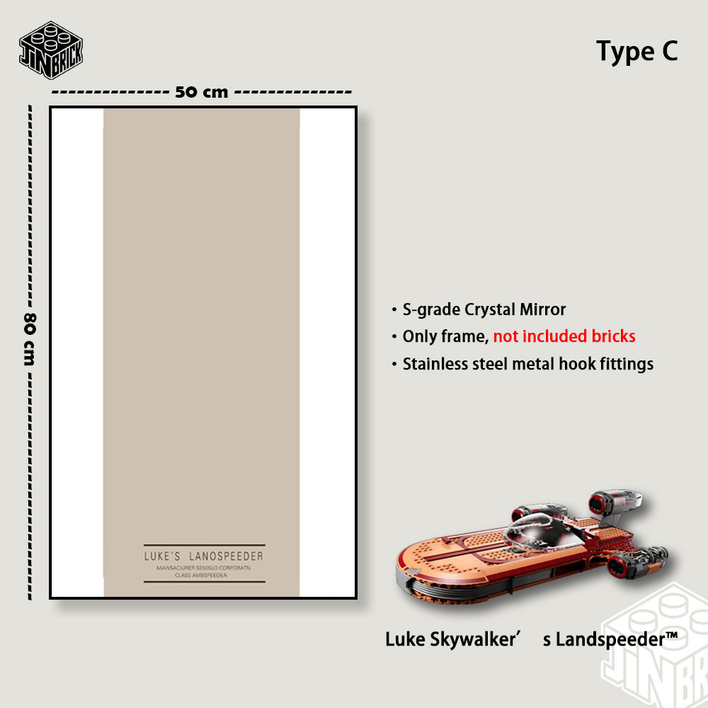 Display Wall frame For LEGO® UCS 75341 Star Wars™  Luke Skywalker’s Landspeeder™
