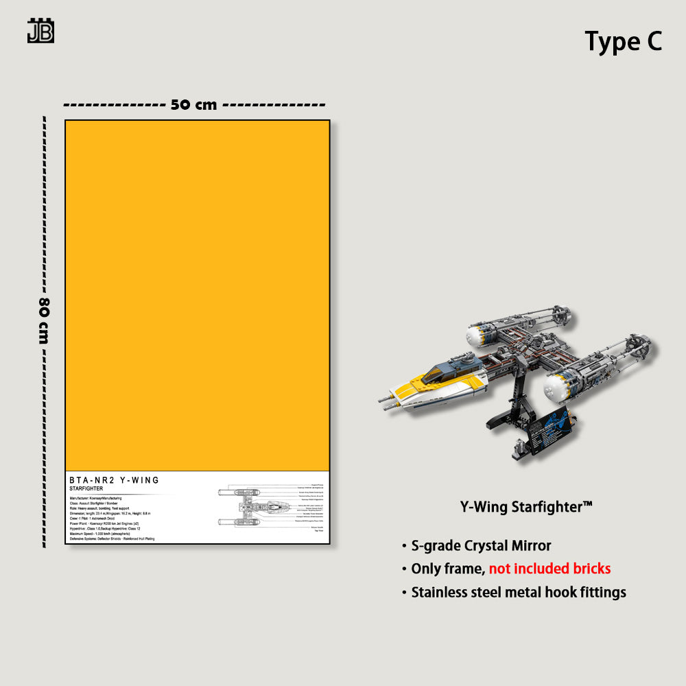 Wall frame for LEGO® UCS Star Wars™ 75181 Y-Wing Starfighter™