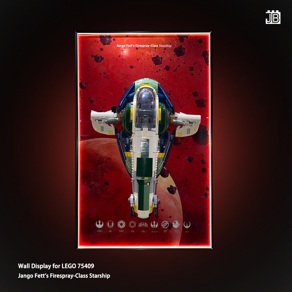 Wall frame for LEGO® Star Wars™ UCS 75409 Jango Fett's Firespray-Class