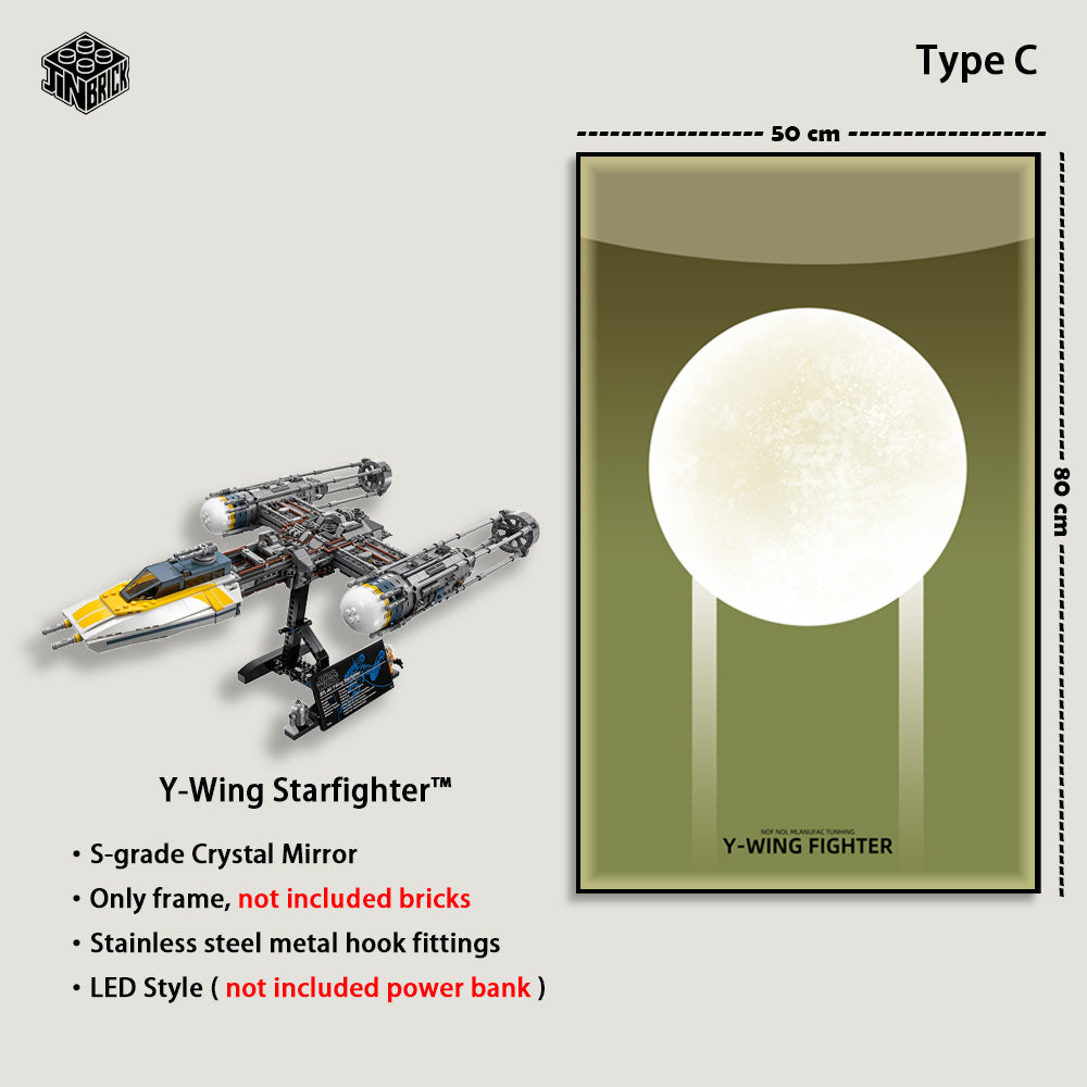Wall frame for LEGO® UCS Star Wars™ 75181 Y-Wing Starfighter™