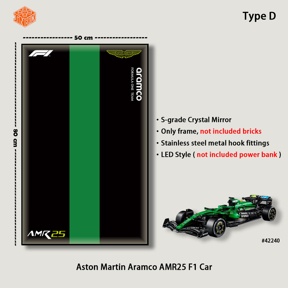 Wall Display for 42240 LEGO® Technic™  Aston Martin Aramco AMR25 F1® Car