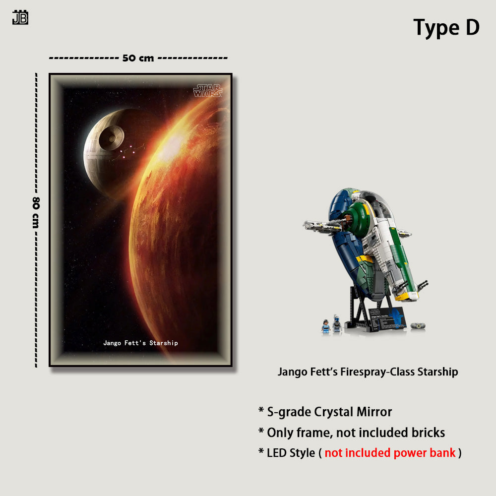 Wall frame for LEGO® Star Wars™ 75409 Jango Fett's Firespray-Class Starship
