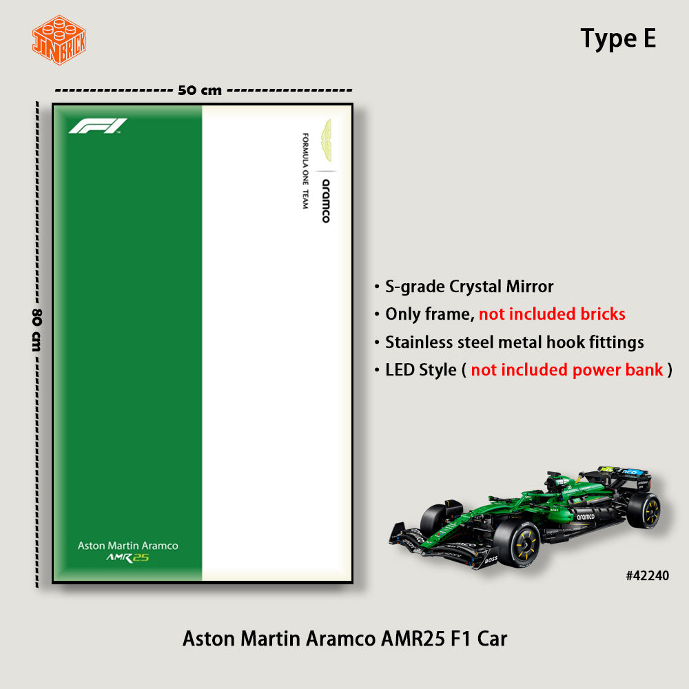 Wall Display for 42240 LEGO® Technic™  Aston Martin Aramco AMR25 F1® Car