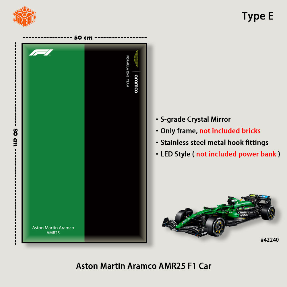 Wall Display for 42240 LEGO® Technic™  Aston Martin Aramco AMR25 F1® Car