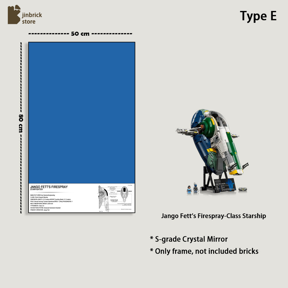 Wall frame for LEGO® Star Wars™ UCS 75409 Jango Fett's Firespray-Class Starship
