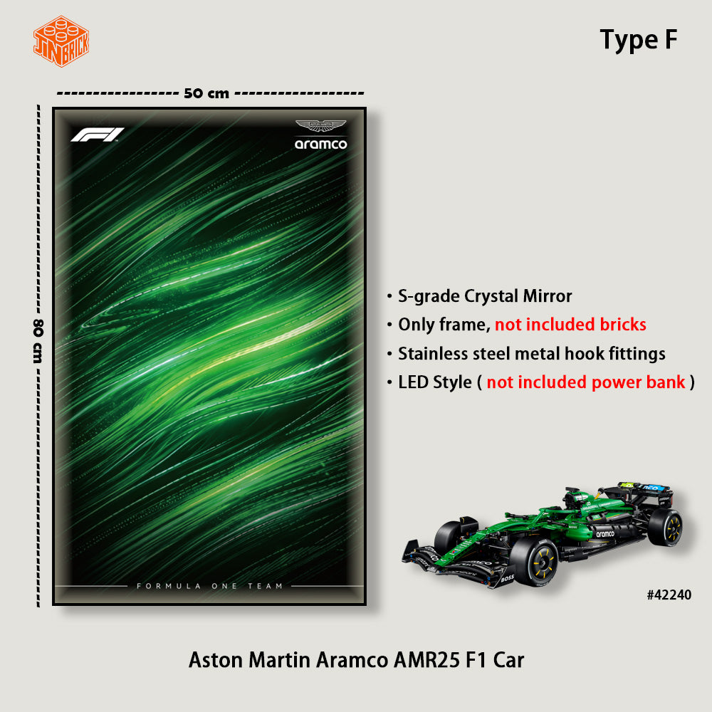 Wall Display for 42240 LEGO® Technic™  Aston Martin Aramco AMR25 F1® Car