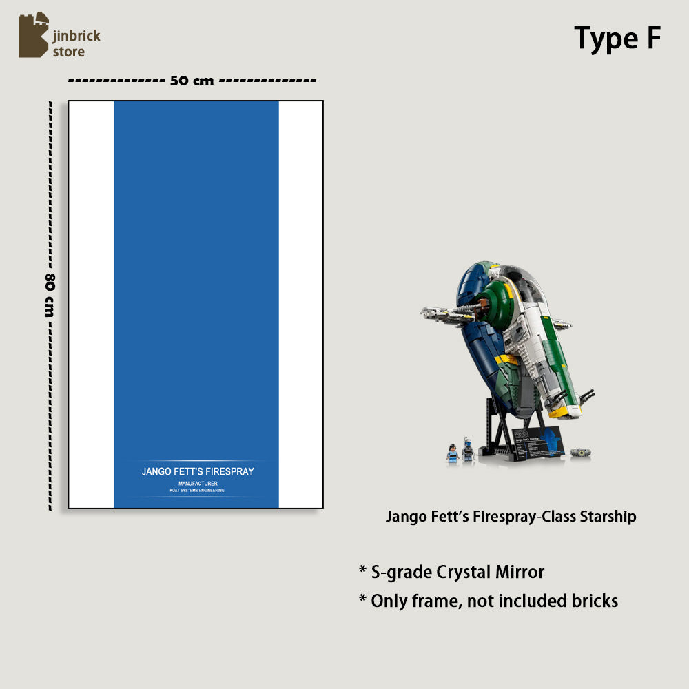 Wall frame for LEGO® Star Wars™ UCS 75409 Jango Fett's Firespray-Class Starship