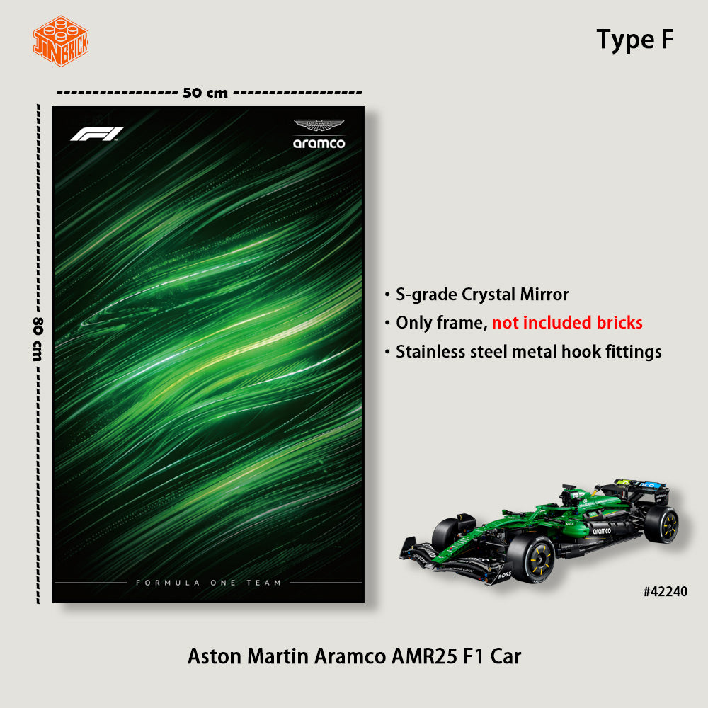 Wall Display for 42240 LEGO® Technic™  Aston Martin Aramco AMR25 F1® Car