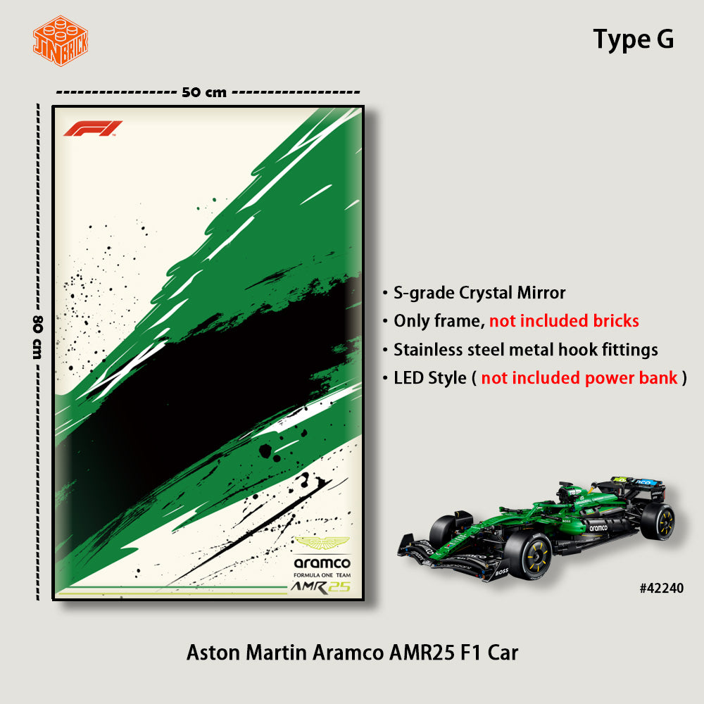 Wall Display for 42240 LEGO® Technic™  Aston Martin Aramco AMR25 F1® Car
