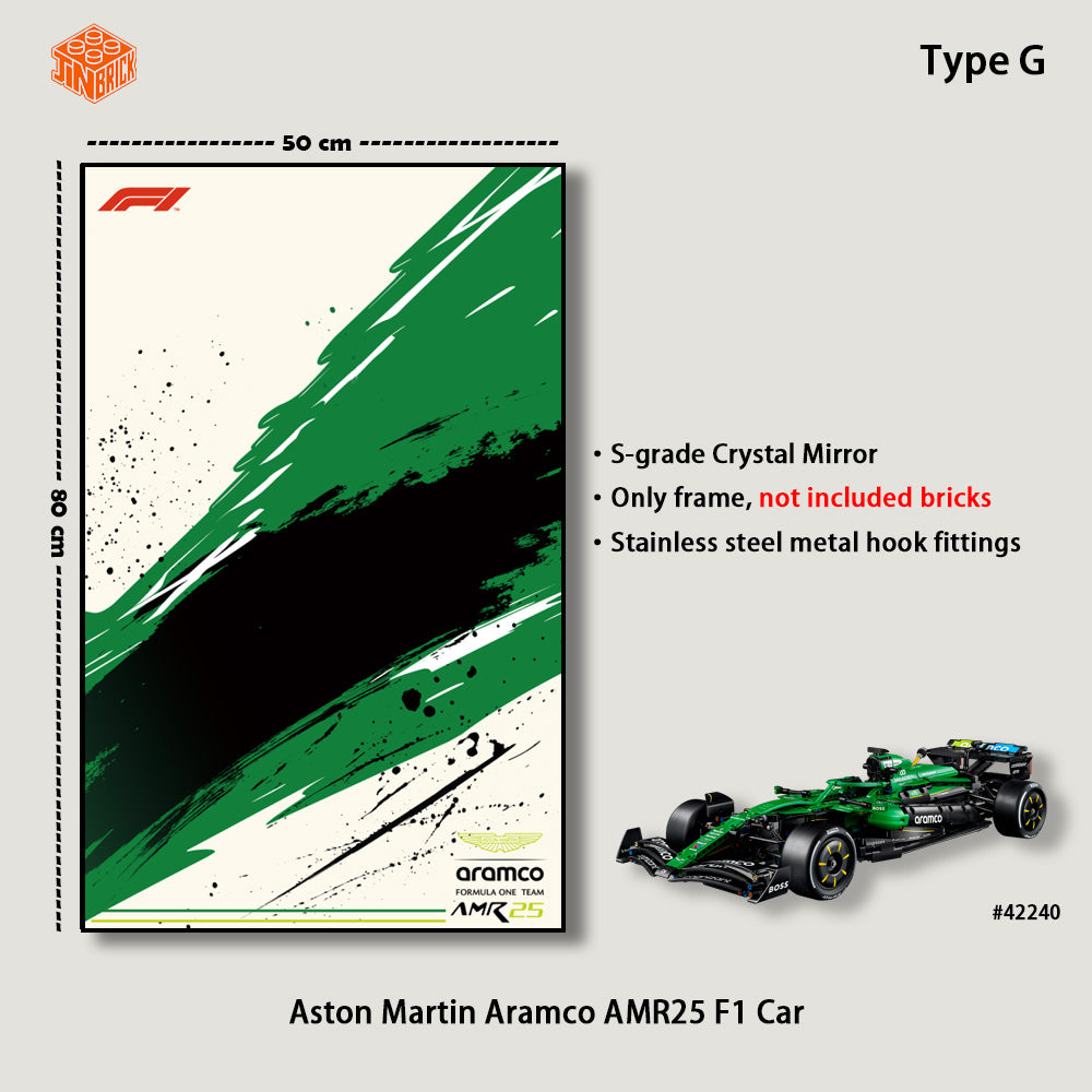 Wall Display for 42240 LEGO® Technic™  Aston Martin Aramco AMR25 F1® Car