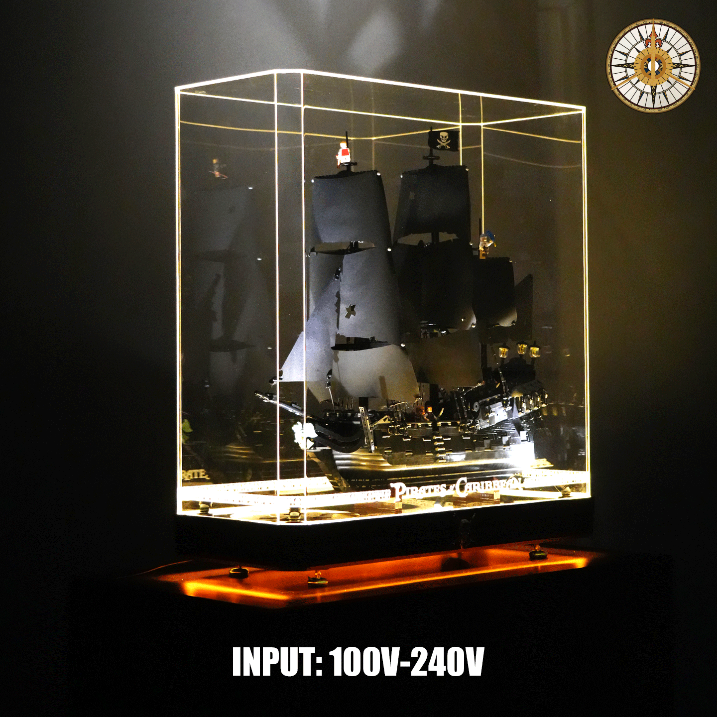【Premium】LED Display Case for LEGO 10365 Jack Sparrow’s Pirate Ship